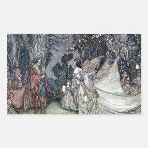  Arthur Rackham Titania en Oberon Sticker