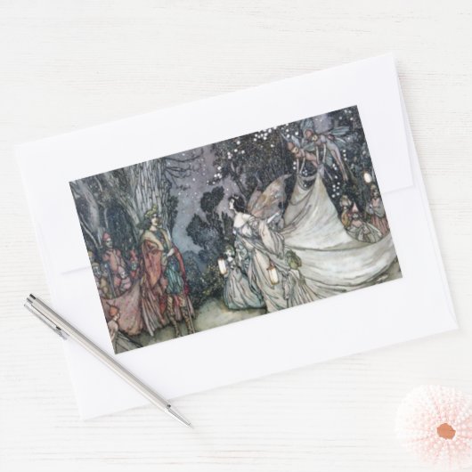 Arthur Rackham Titania en Oberon Sticker (Envelop)
