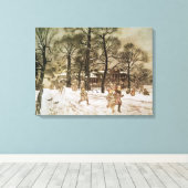 Arthur Rackham | Winter in Kensington Gardens van Canvas Afdruk (Insitu (Houten vloer))