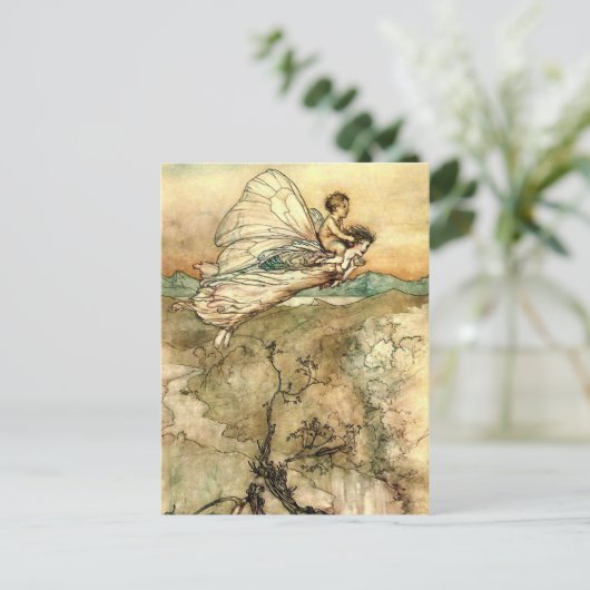 Arthur Rackham's Faeries in vlucht Briefkaart (Staand voorkant)