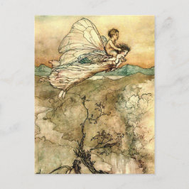 Arthur Rackham's Faeries in vlucht Briefkaart