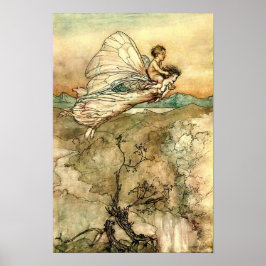 Arthur Rackham's Faeries in vlucht Poster