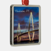 Arthur Ravenal Bridge bij nacht Metalen Ornament (Rechts)