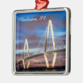 Arthur Ravenal Bridge bij nacht Metalen Ornament (Links)