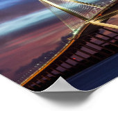 Arthur Ravenal Bridge bij nacht Poster (Hoek)