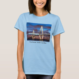 Arthur Ravenel Bridge bij nacht T-shirt