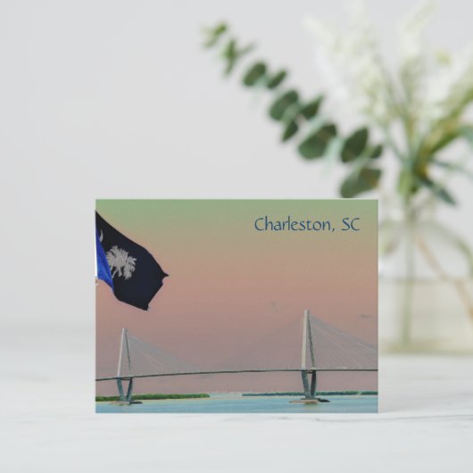 Arthur Ravenel Bridge Briefkaart (Staand voorkant)