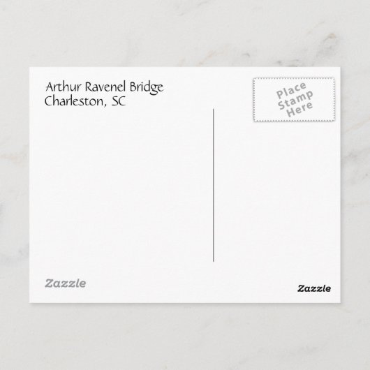 Arthur Ravenel Bridge Briefkaart (Achterkant)