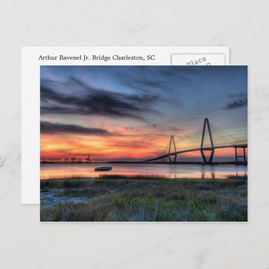 Arthur Ravenel Jr. Bridge Briefkaart (Voorkant / Achterkant)