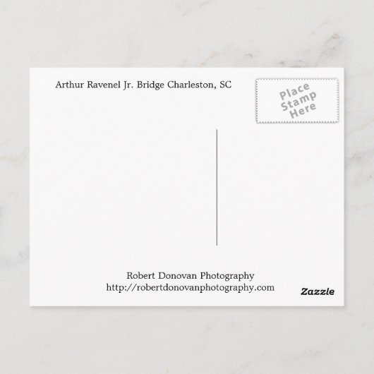Arthur Ravenel Jr. Bridge Briefkaart (Achterkant)