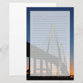 Arthur Ravenel Jr. Bridge in Dusk Briefpapier (Voorkant / Achterkant)