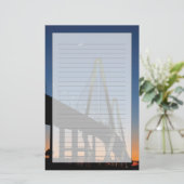 Arthur Ravenel Jr. Bridge in Dusk Briefpapier (Staand voorkant)
