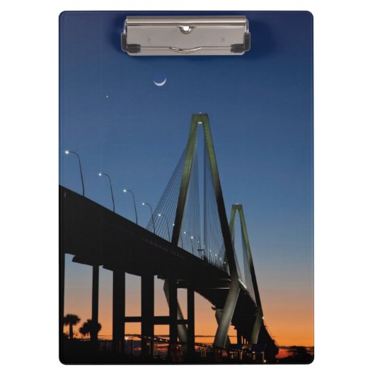 Arthur Ravenel Jr. Bridge in Dusk Klembord (Voorkant)