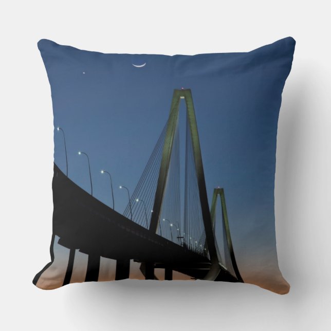 Arthur Ravenel Jr. Bridge in Dusk Kussen (Voorkant)