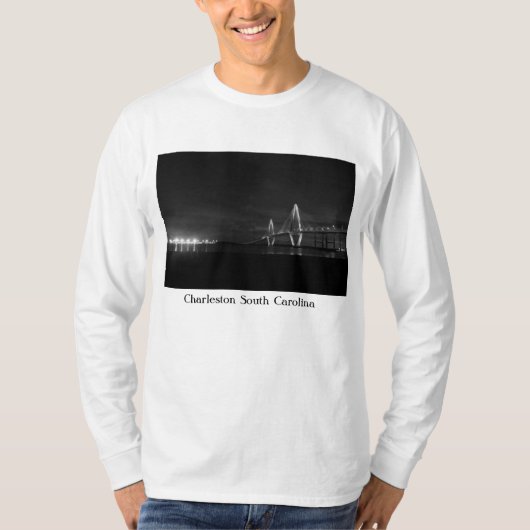Arthur Ravenel Night Pano Grayscale T-shirt (Voorkant)