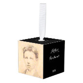 Arthur Rimbaud Cube Ornament (Voorkant hoekig)