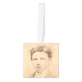 Arthur Rimbaud Cube Ornament (Voorkant)