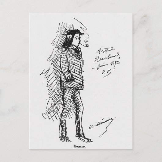 Arthur Rimbaud Juni 1872 Briefkaart (Voorkant)