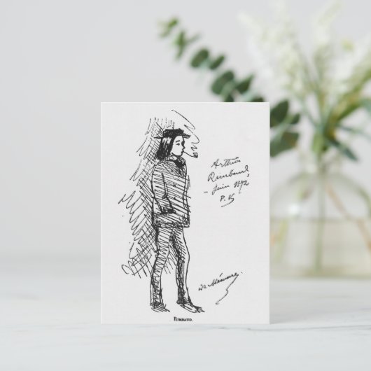 Arthur Rimbaud Juni 1872 Briefkaart (Staand voorkant)