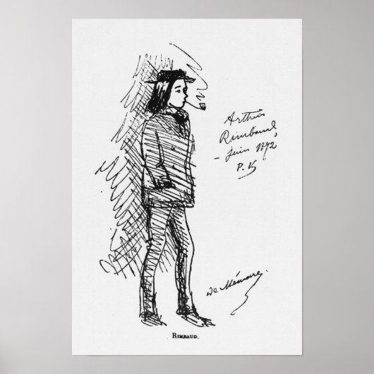 Arthur Rimbaud Juni 1872 Poster (Voorkant)