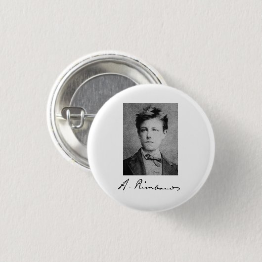Arthur Rimbaud Ronde Button 3,2 Cm (Voorkant /achterkant)