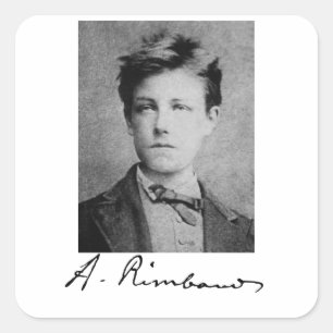 Arthur Rimbaud Vierkante Sticker