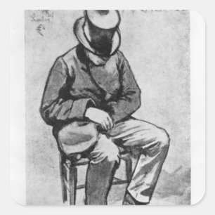 Arthur Rimbaud Vierkante Sticker