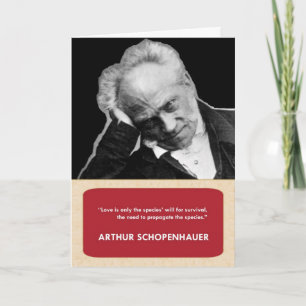 Arthur Schopenhauer Anti-Valentijnsdag Kaart