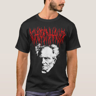 Arthur Schopenhauer Death Metal Style Filosofie De T-shirt