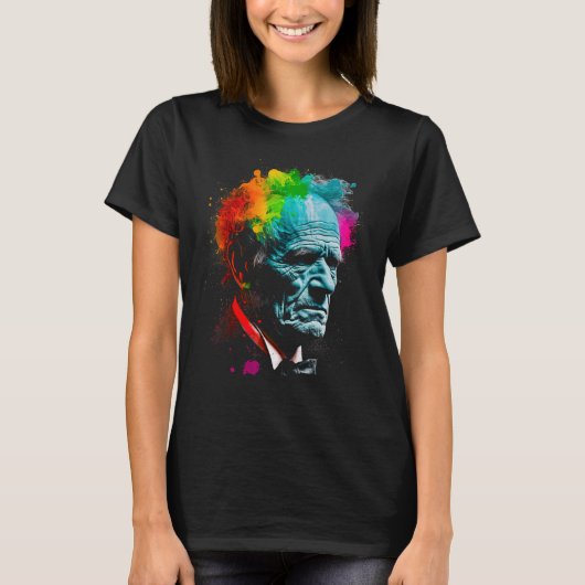 Arthur Schopenhauer Duits filosoof T-shirt (Voorkant)