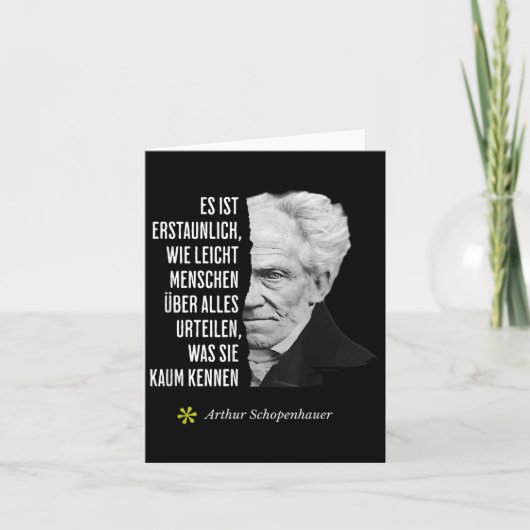 Arthur Schopenhauer Filosofie Quote Verjaardag Feb Kaart (Voorkant)