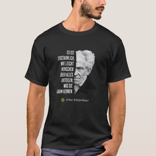 Arthur Schopenhauer Filosofie Quote Verjaardag Feb T-shirt (Voorkant)