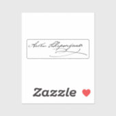 Arthur Schopenhauer Handtekening Sticker (Vel)