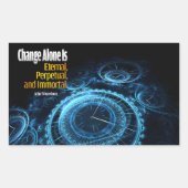 Arthur Schopenhauer Inspirerend citaat "Veranderin Rechthoekige Sticker (Voorkant)