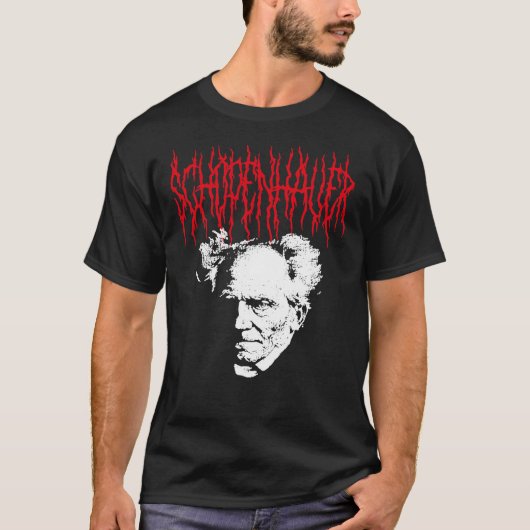 Arthur Schopenhauer - Metal Philosopher Classic T- T-shirt (Voorkant)