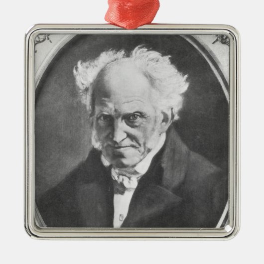 Arthur Schopenhauer Metalen Ornament (Voorkant)