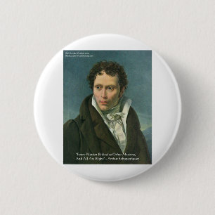 Arthur Schopenhauer "Naties bespotten" Citaat Gesc Ronde Button 5,7 Cm