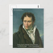 Arthur Schopenhauer "Nations Ridicule" citaat Gift Briefkaart (Voorkant / Achterkant)