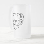 Arthur Schopenhauer Portrait Matglas Bierpul (Voorkant links)