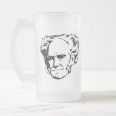 Arthur Schopenhauer Portrait Matglas Bierpul (Links)