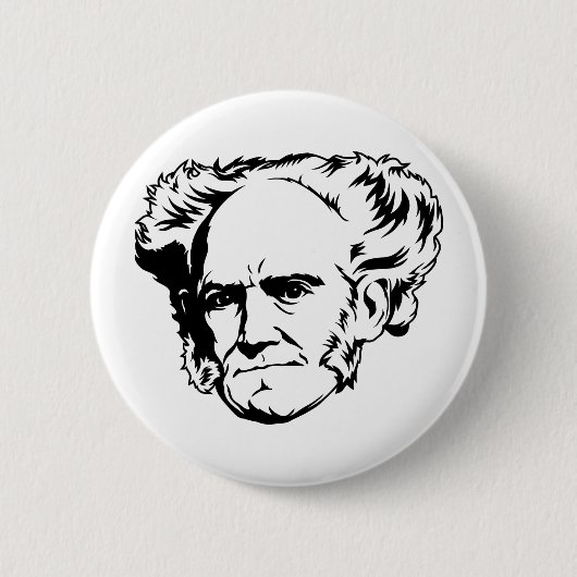 Arthur Schopenhauer Portrait Ronde Button 5,7 Cm (Voorkant)