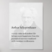 Arthur Schopenhauer Poster de citas inspiradoras (Voorkant)