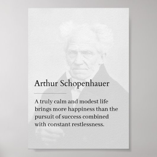 Arthur Schopenhauer Poster de citas inspiradoras (Voorkant)