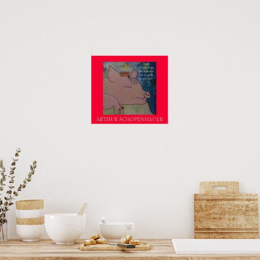 Arthur Schopenhauer Quote - POSTER (Keuken)