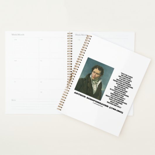 Arthur Schopenhauer Talent Versus Genius Quote Planner (Display)