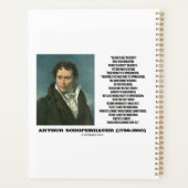 Arthur Schopenhauer Talent Versus Genius Quote Planner (Achterkant)