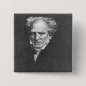 Arthur Schopenhauer Vierkante Button 5,1 Cm (Voorkant)