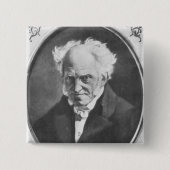 Arthur Schopenhauer Vierkante Button 5,1 Cm (Voorkant)