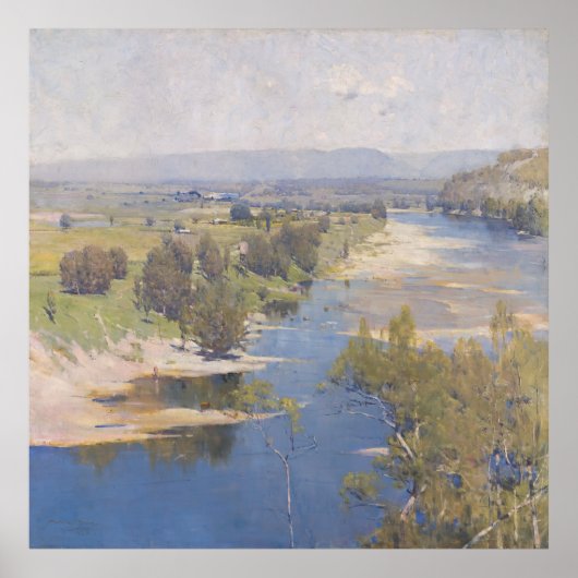 Arthur Streeton - "Het paarse middaguur is transpa Poster (Voorkant)