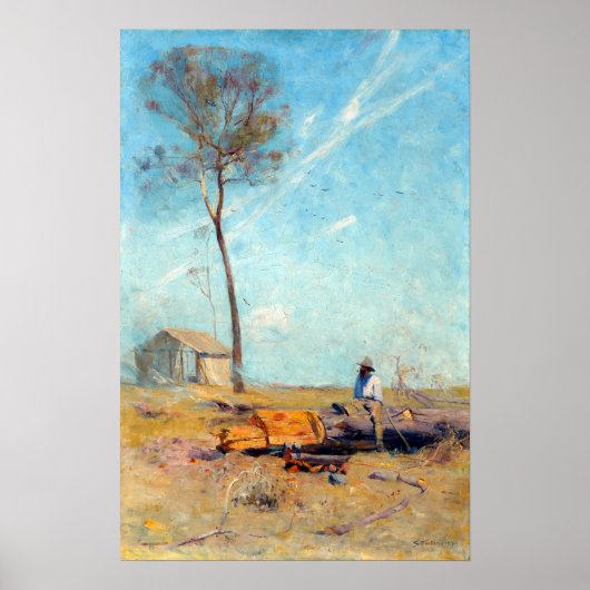 Arthur Streeton The Selector's Hut Whelan Poster (Voorkant)